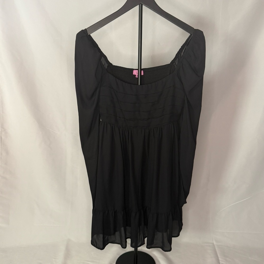 🖤 Miami by Francesca’s Black Long Flare Sleeve Mini Dress – Women’s Medium